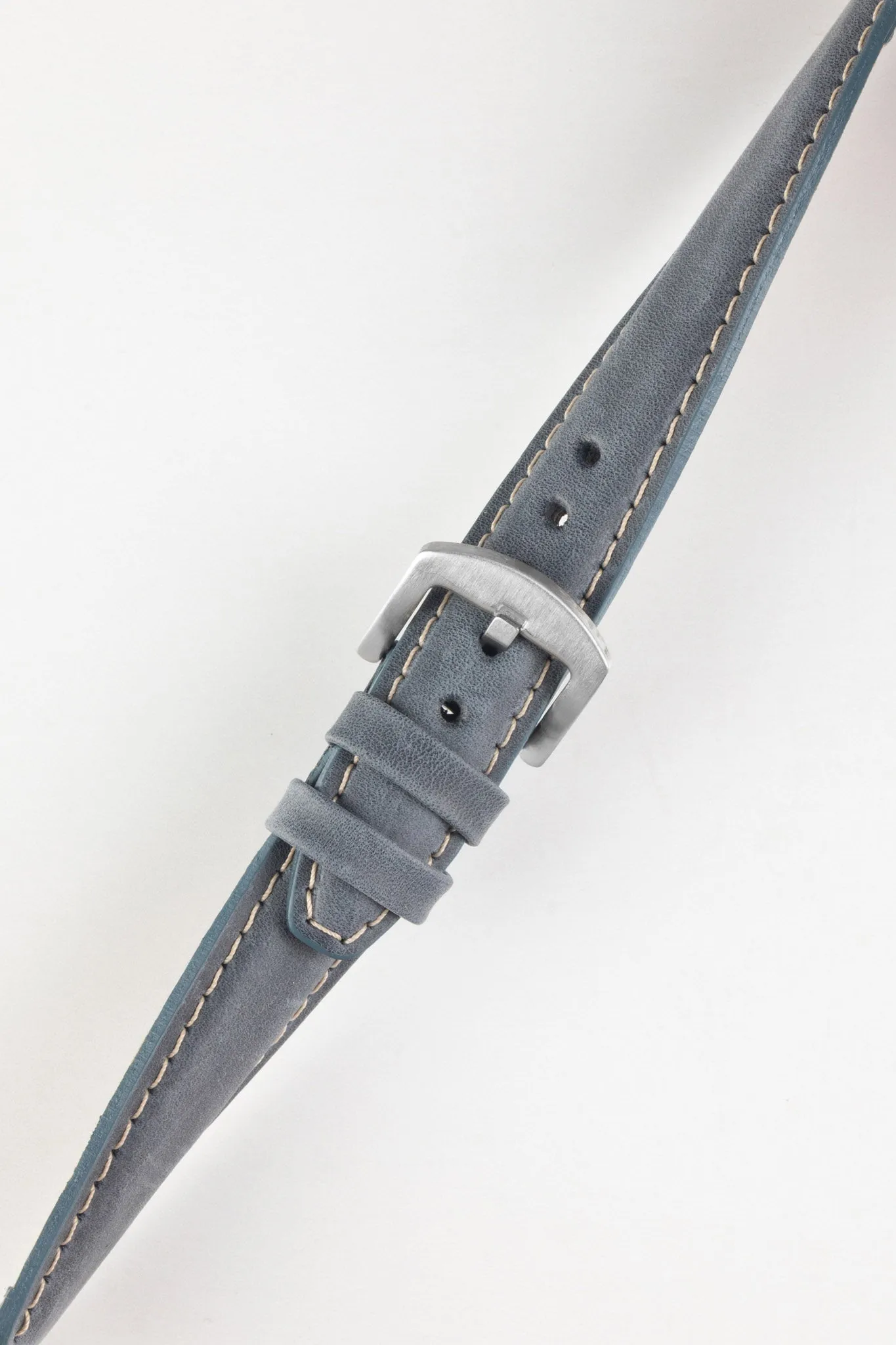 Pebro CADW XL Padded Vintage Leather Watch Strap in PALE BLUE