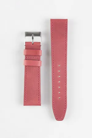 Pebro RUSTIC Vintage Leather Watch Strap in DUSTY PINK