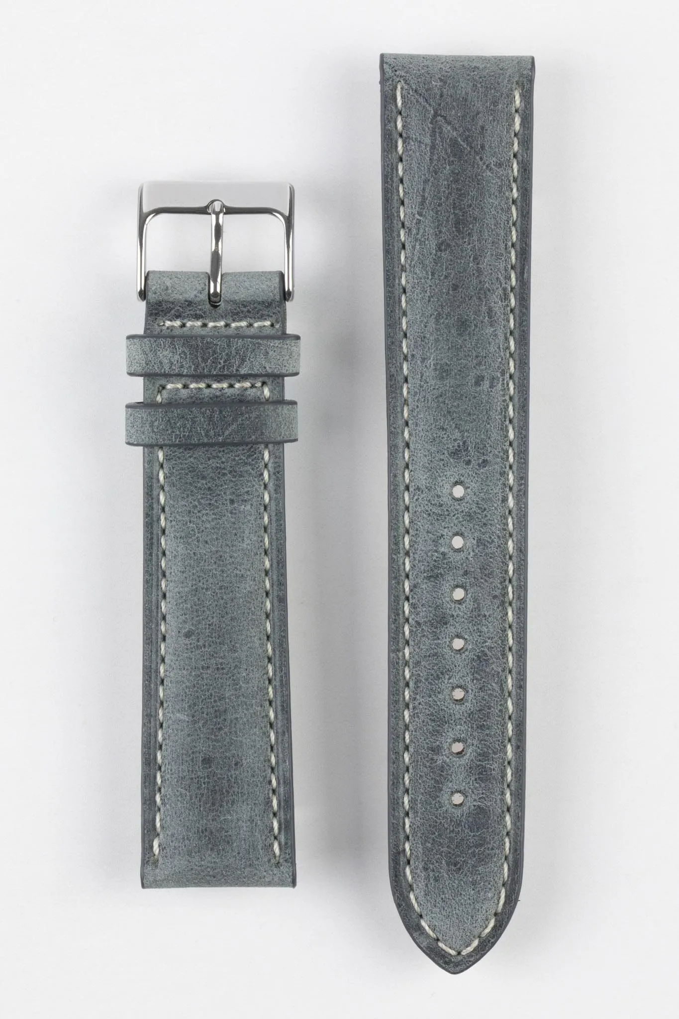 Pebro SAVANNAH Genuine Antelope Leather Watch Strap in GREY