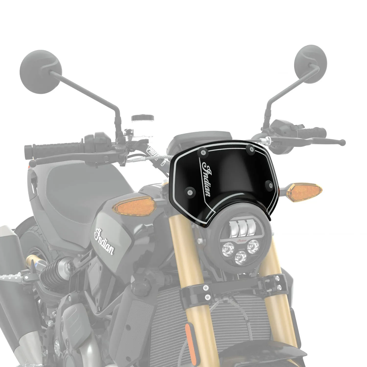 Polycarbonate Low Windshield without Headlight Cowl, Clear