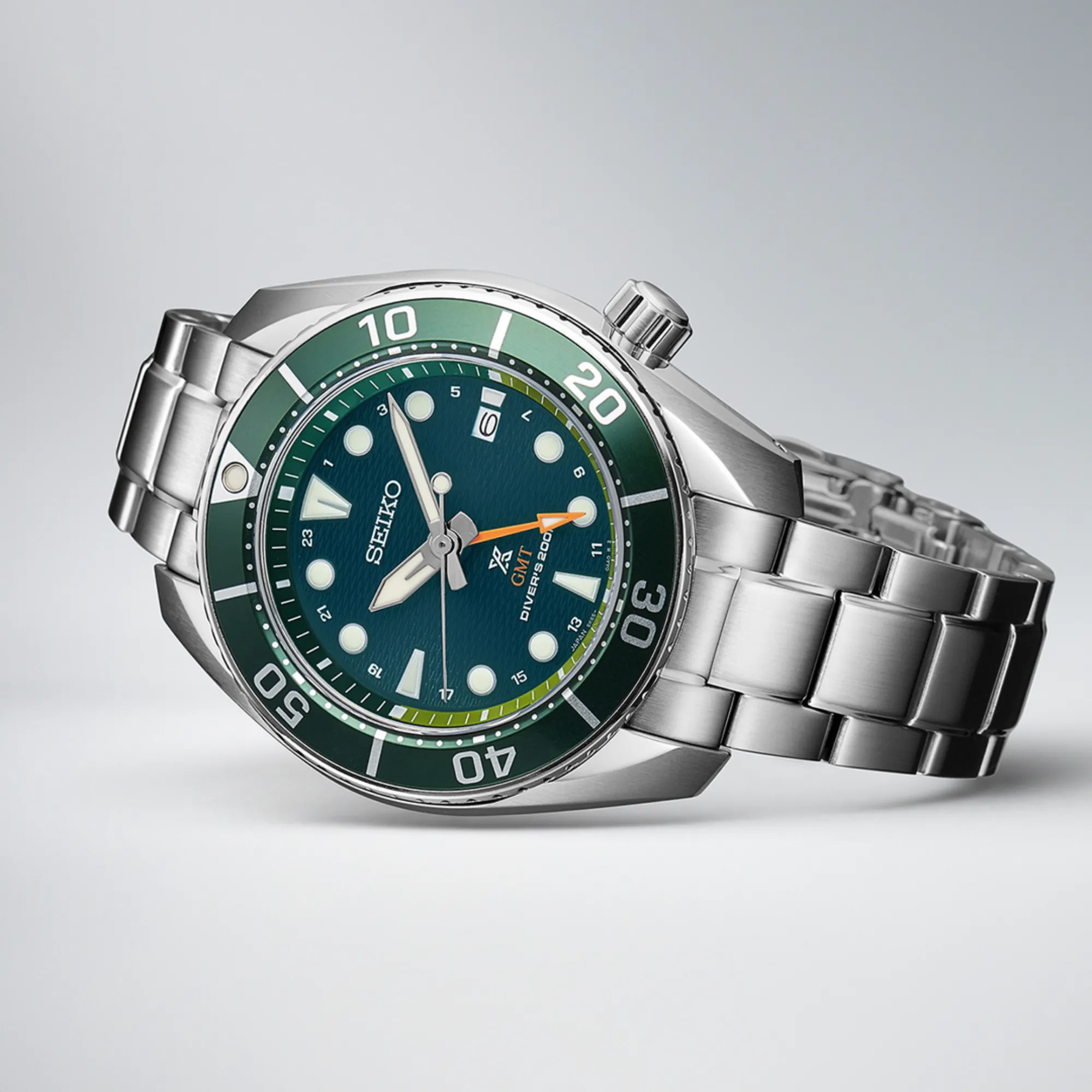 Prospex Men Solar Green Dial Analog Stainless Steel Watch SFK003J1