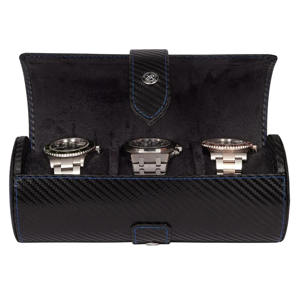 Rapport - Carbon Black Triple Watch Roll | D352