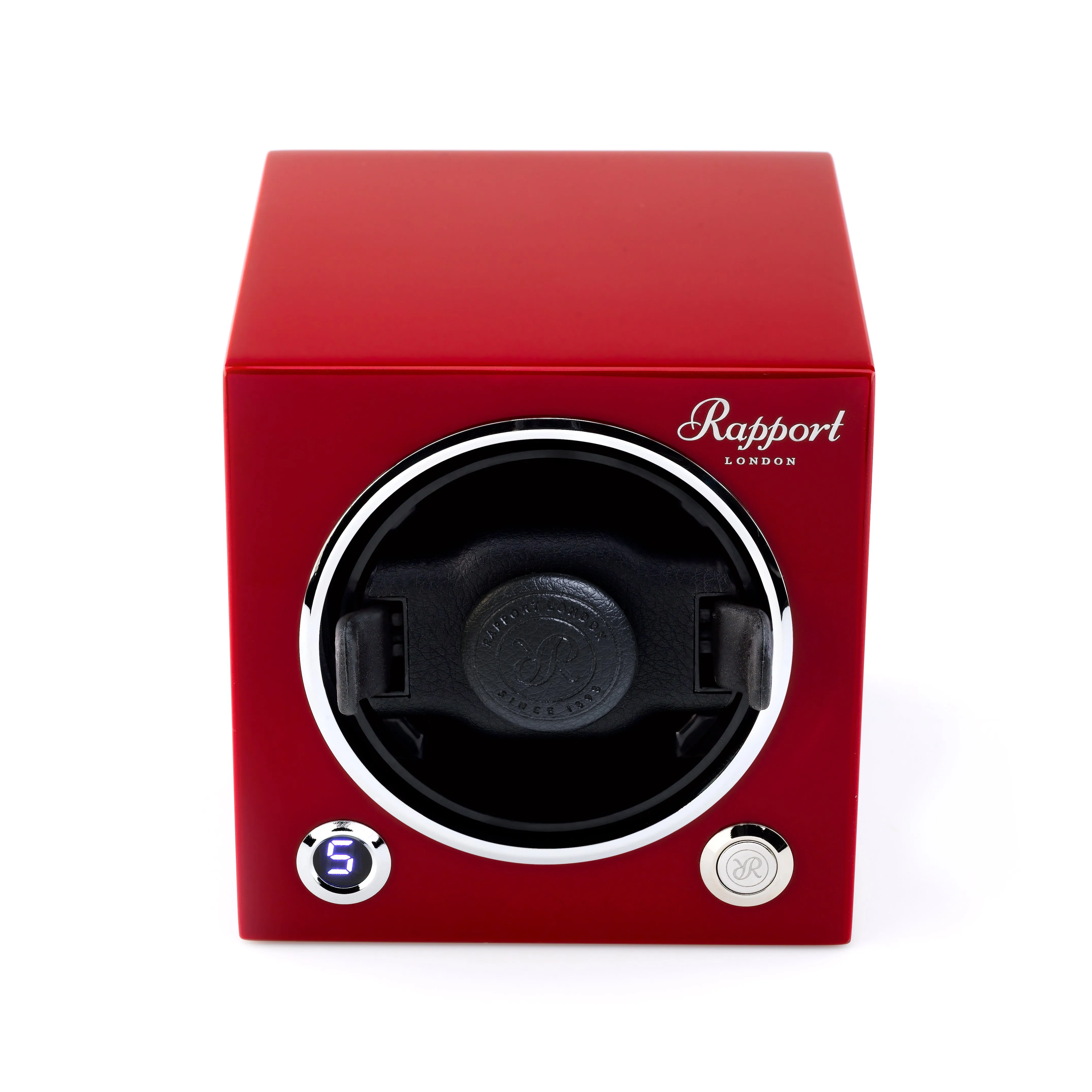 Rapport Evo Cube Single Watch Winder - Crimson Red