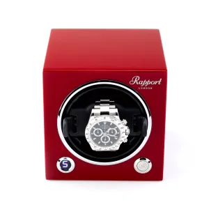 Rapport Evo Cube Single Watch Winder - Crimson Red