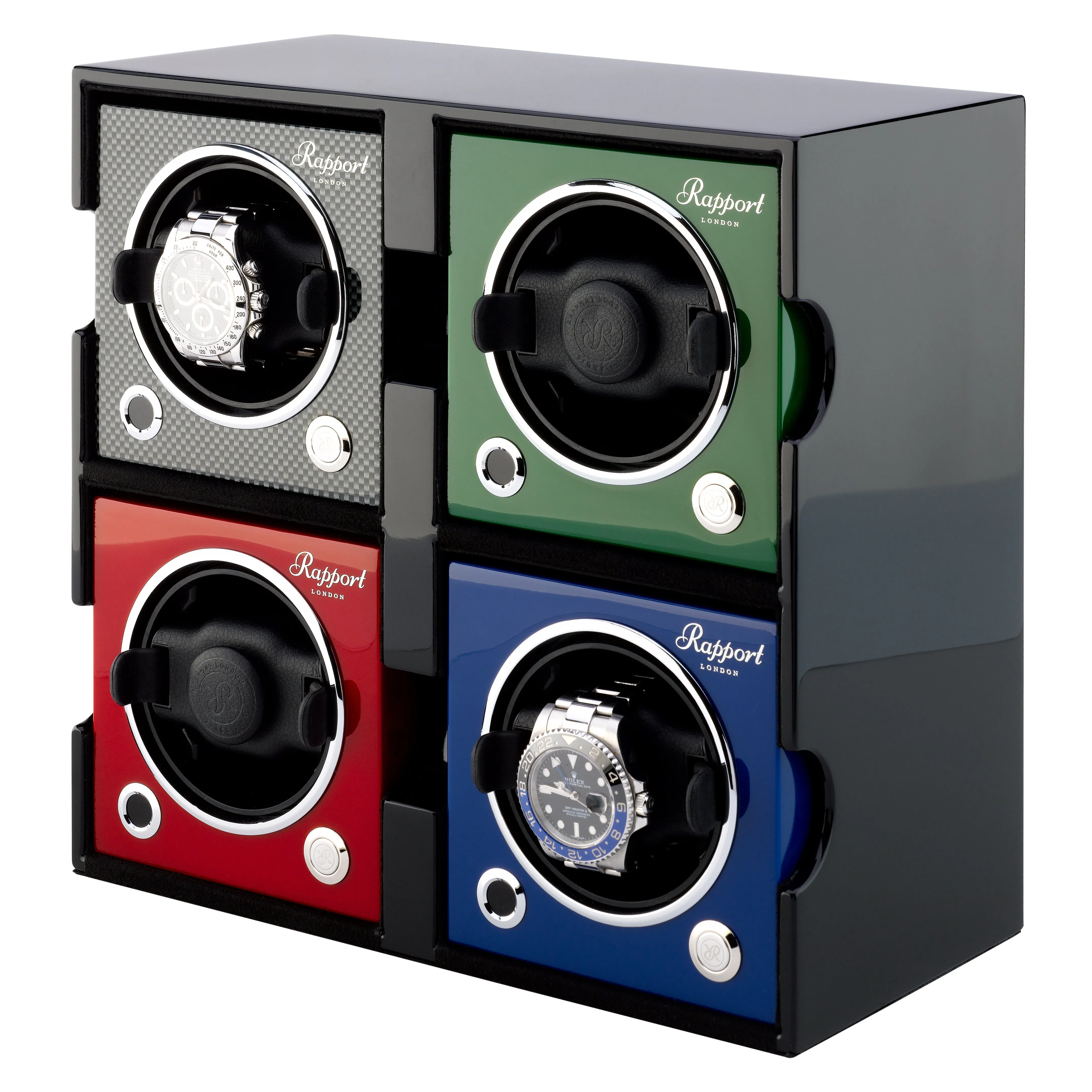 Rapport Evo Cube Single Watch Winder - Crimson Red