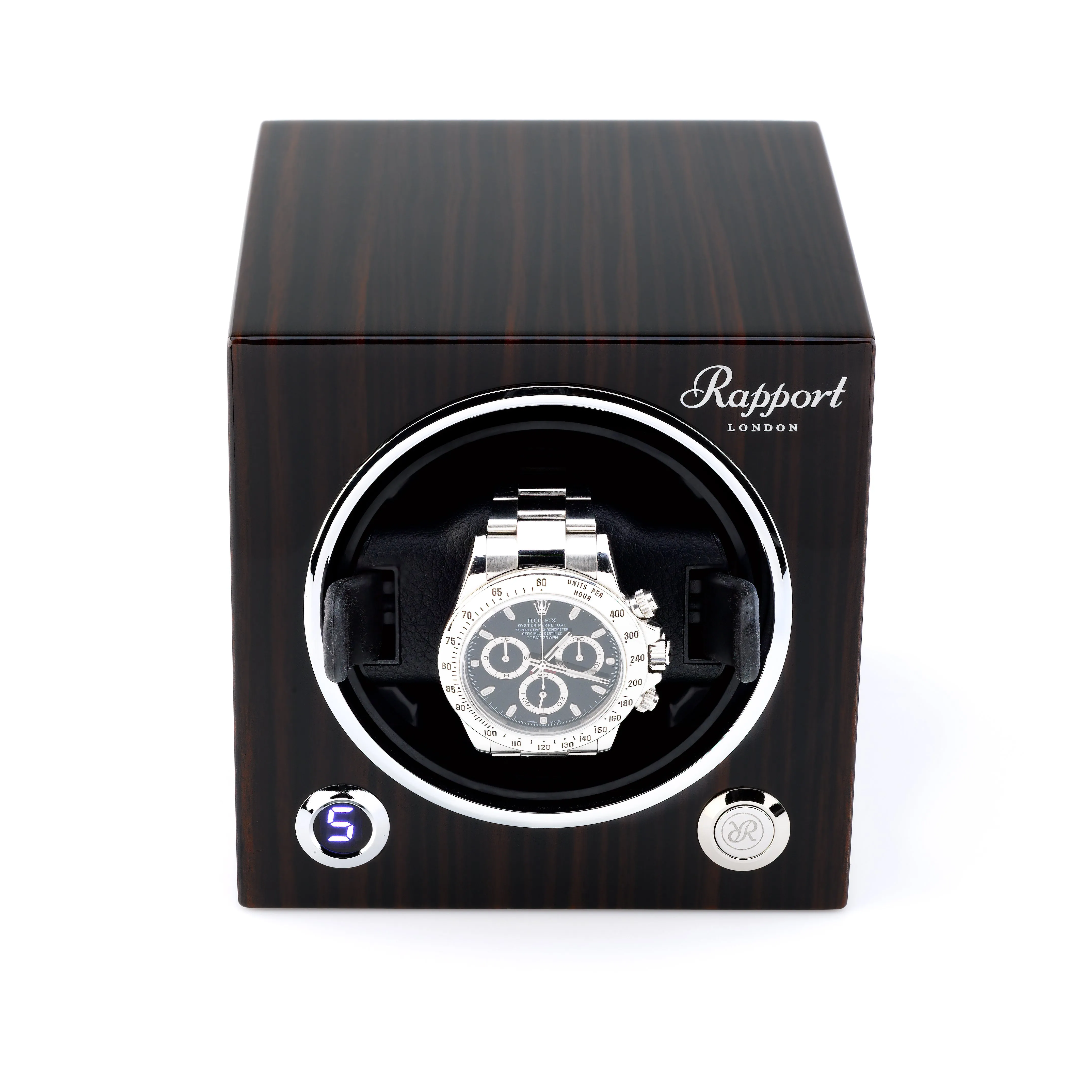 Rapport Evo Cube Single Watch Winder - Macassar