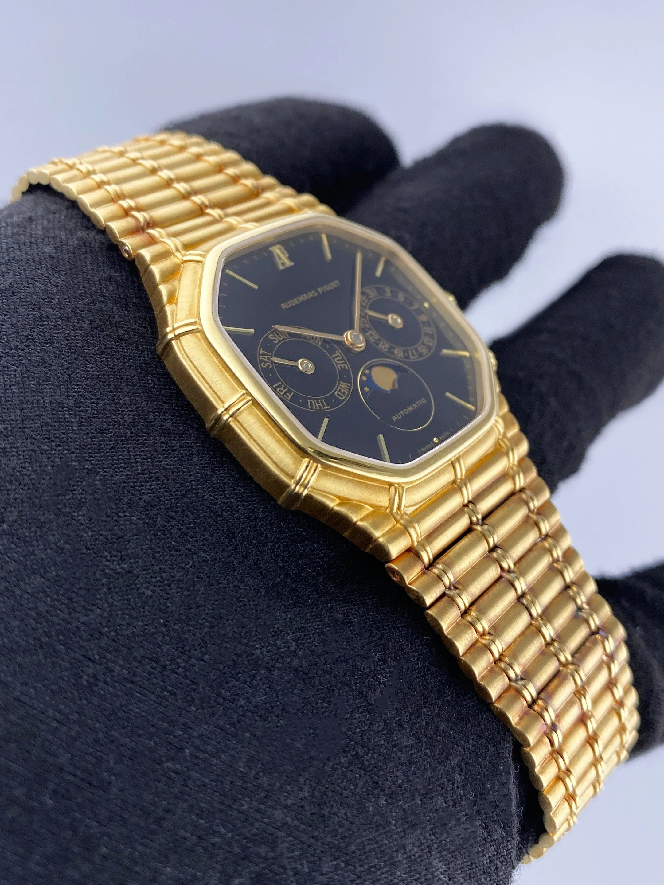 RARE Audemars Piguet Bamboo Day-Date Moonphase Mens Watch