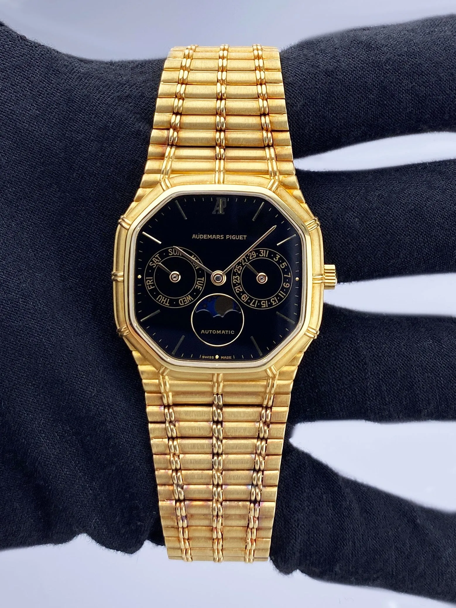 RARE Audemars Piguet Bamboo Day-Date Moonphase Mens Watch