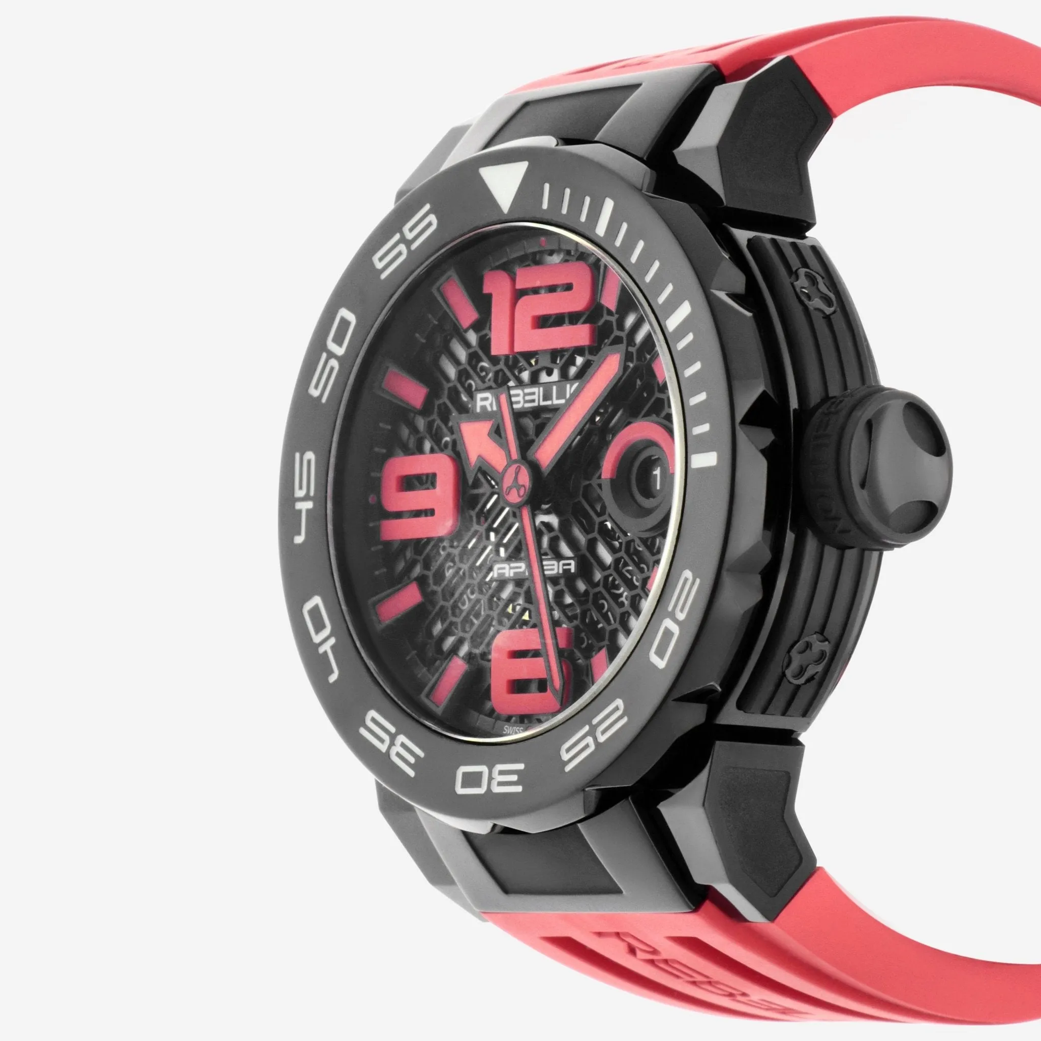 Rebellion Predator APNEA Black Titanium Automatic Men's Watch RB.PAP.3H.TB.RD