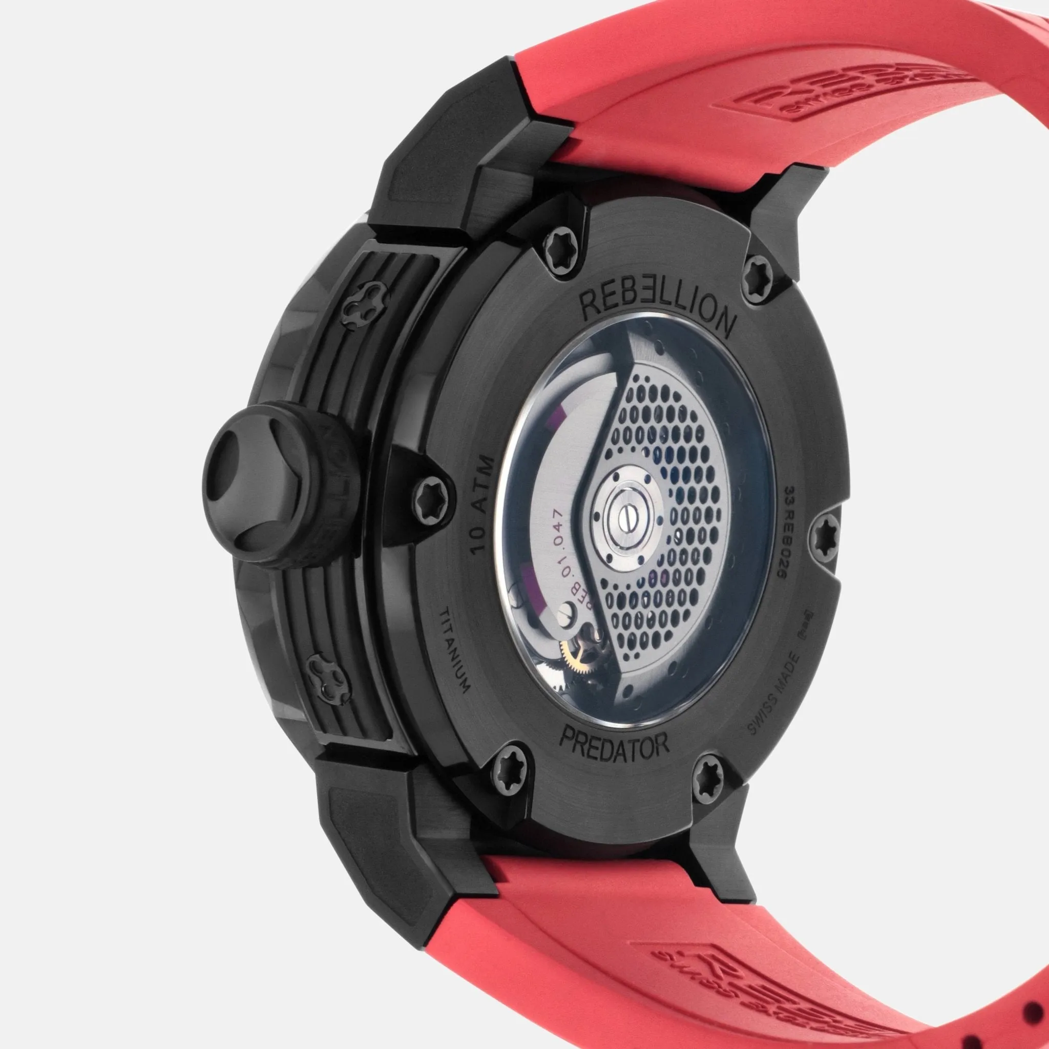 Rebellion Predator APNEA Black Titanium Automatic Men's Watch RB.PAP.3H.TB.RD