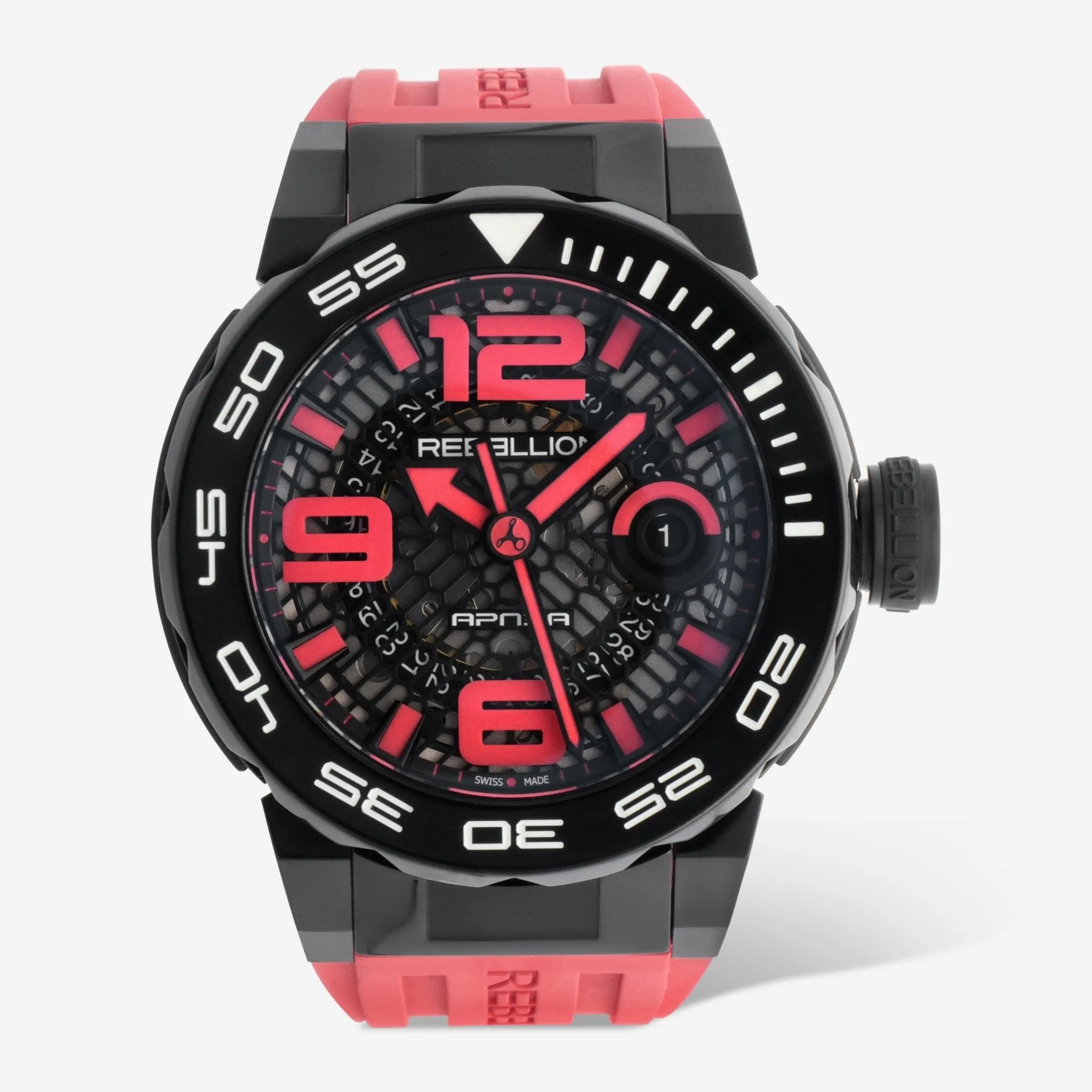 Rebellion Predator APNEA Black Titanium Automatic Men's Watch RB.PAP.3H.TB.RD