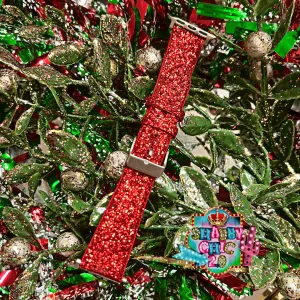 Red Glitter Watchbands