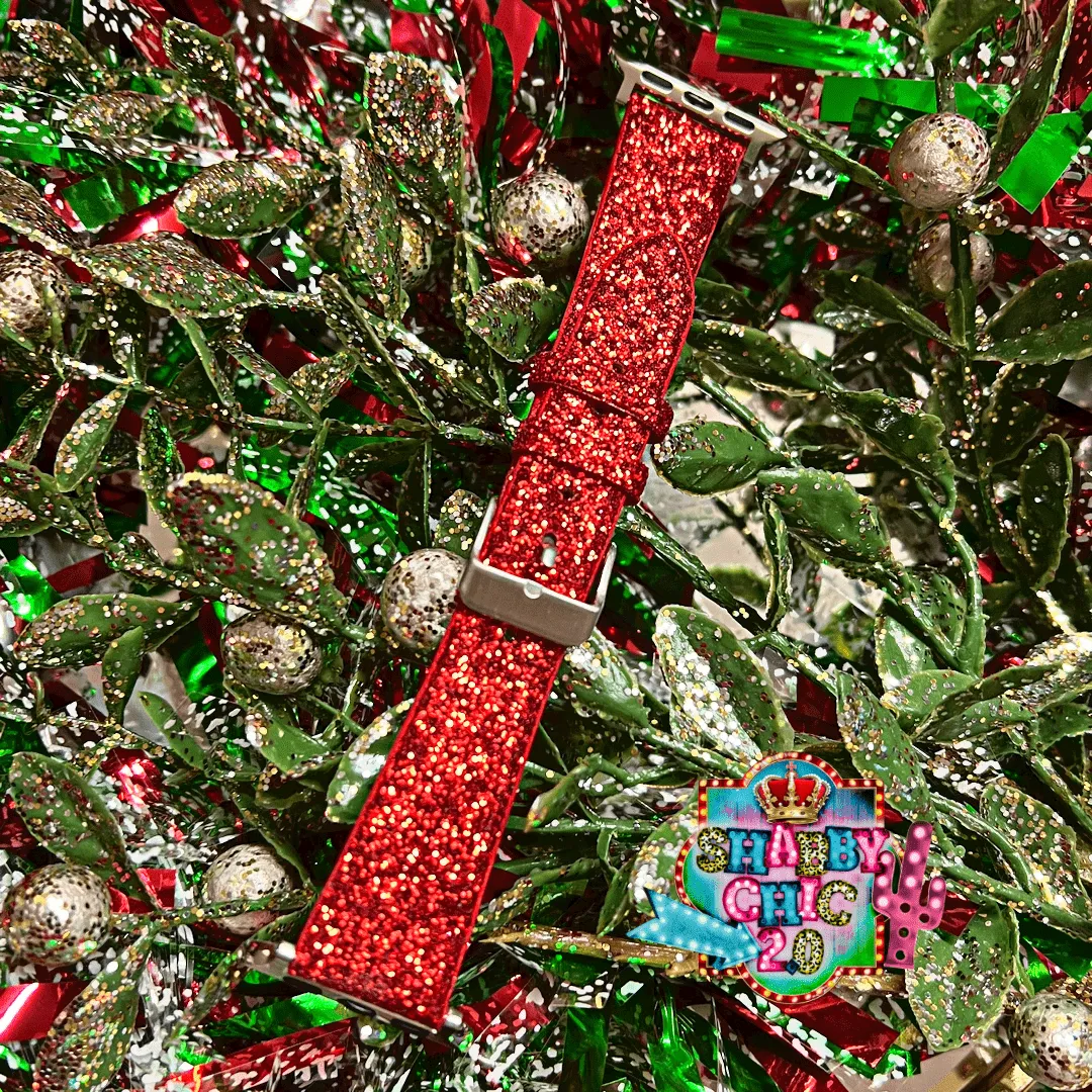 Red Glitter Watchbands