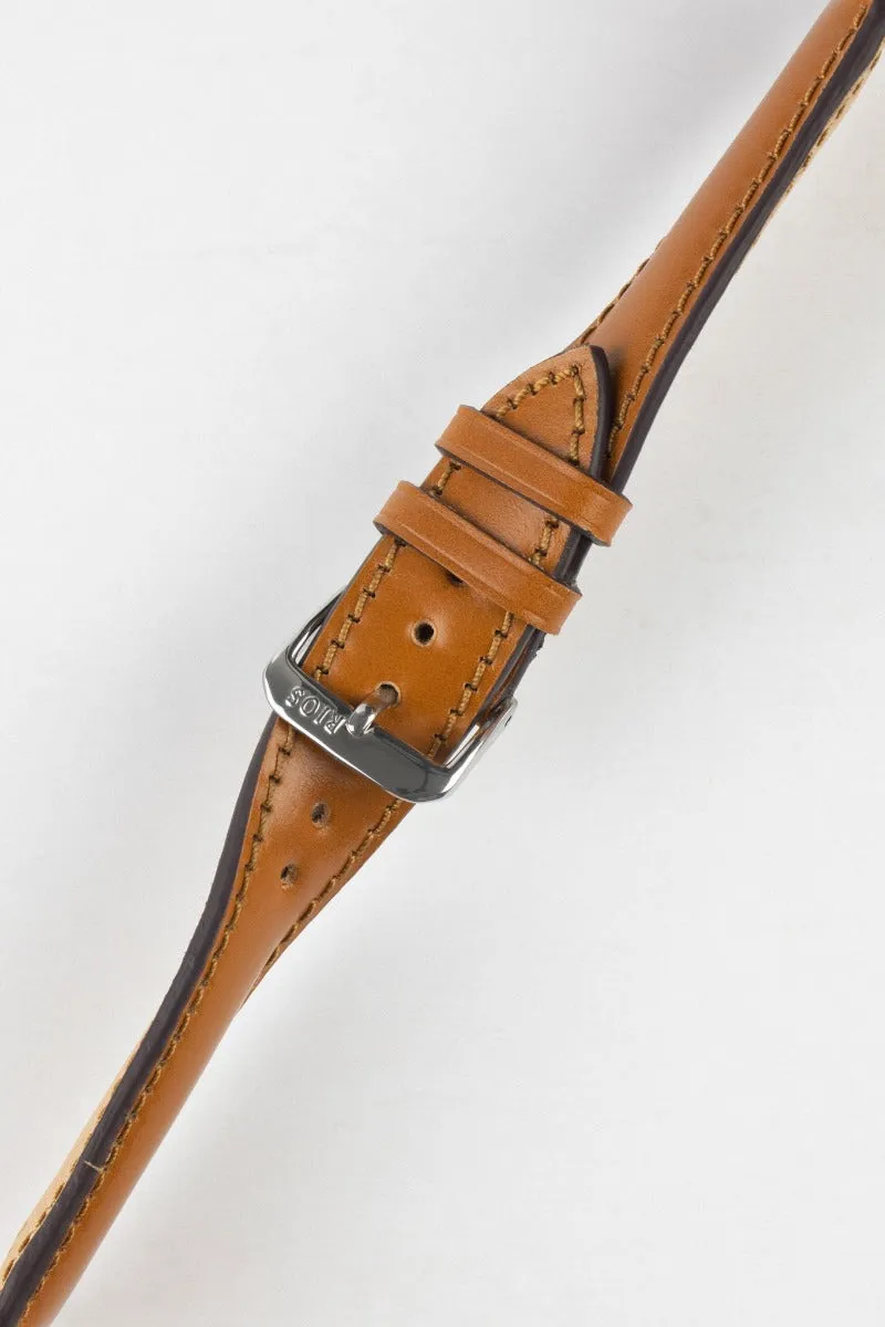 RIOS1931 CHICAGO Shell Cordovan Leather Watch Strap in HONEY