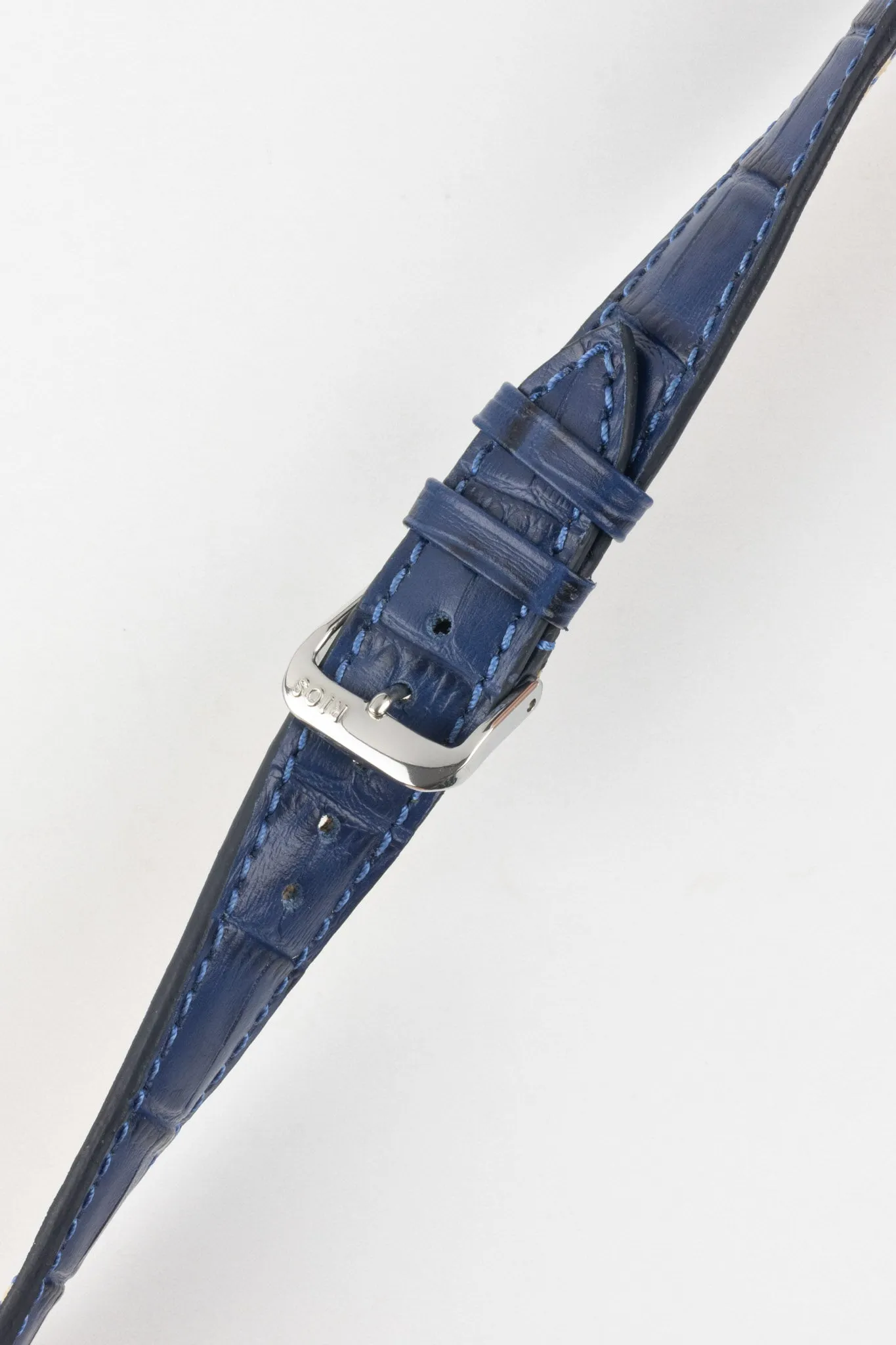 RIOS1931 ORLANDO Alligator-Embossed Leather Watch Strap in NAVY BLUE