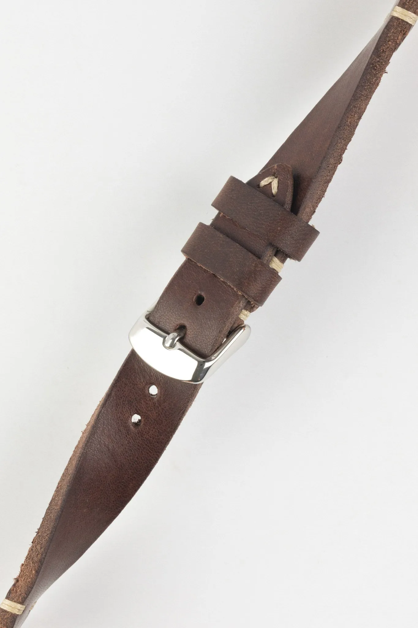 RIOS1931 WATTS Vintage Leather Watch Strap in MOCHA