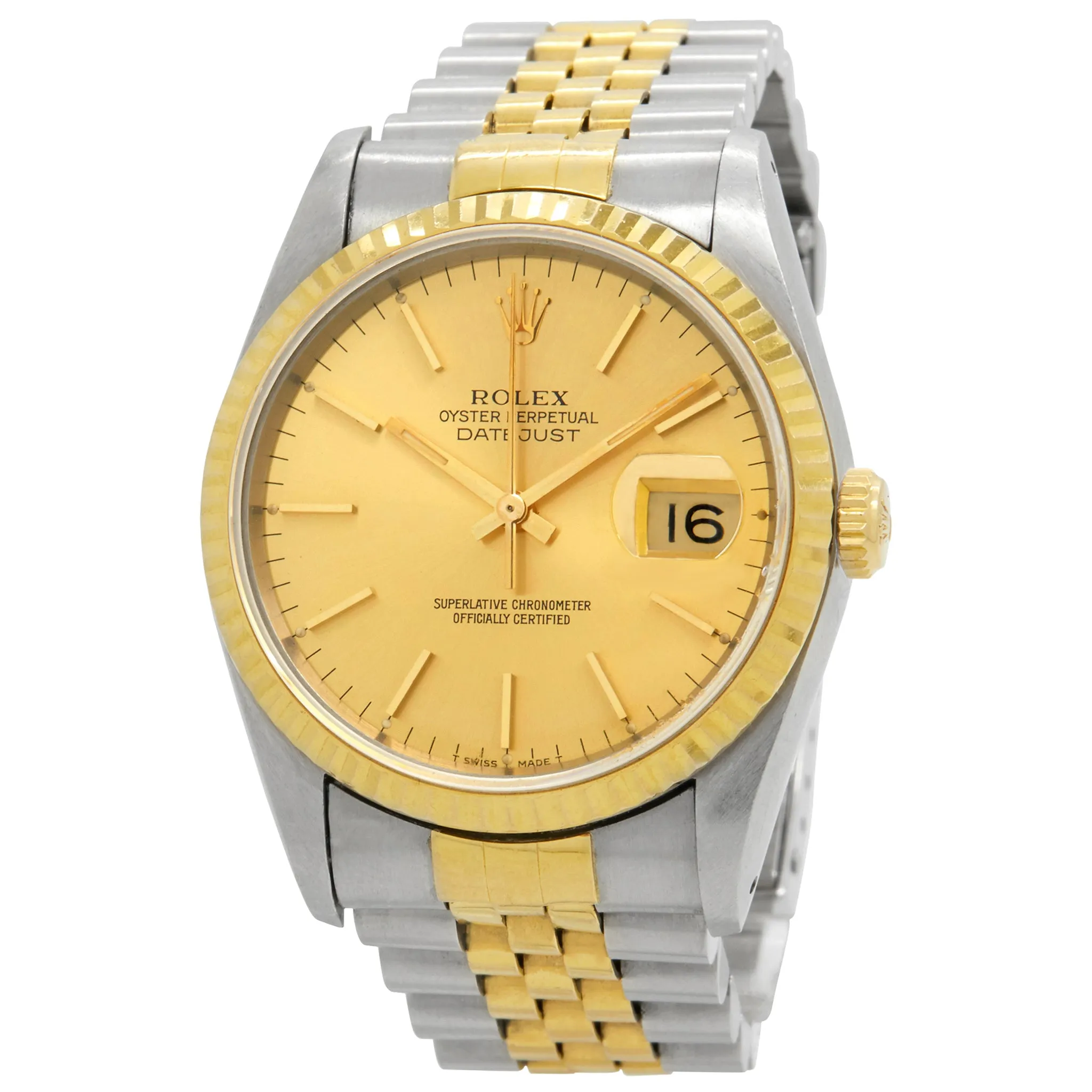 Rolex Datejust 16233 Champagne Dial Automatic Watch