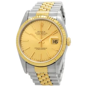 Rolex Datejust 16233 Champagne Dial Automatic Watch