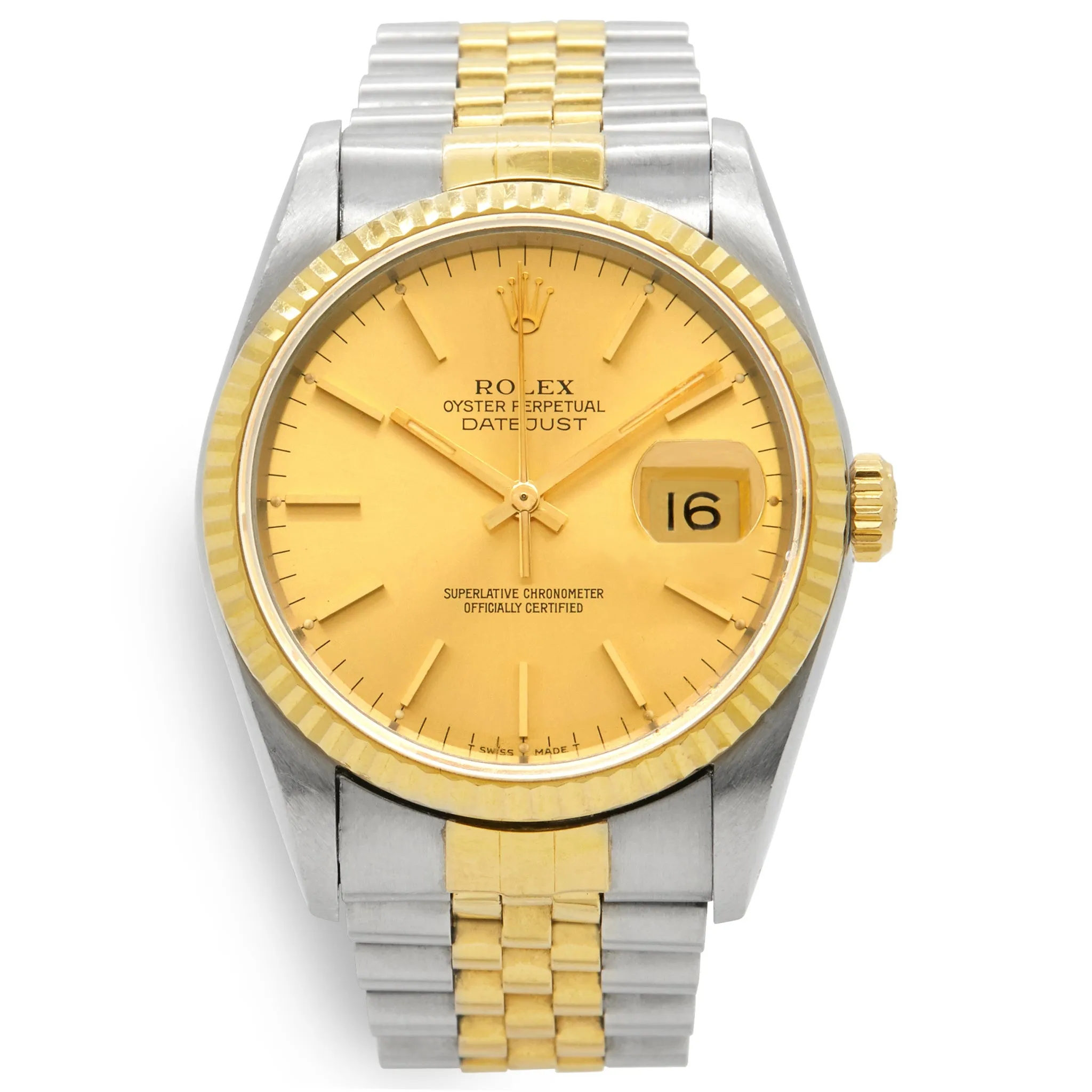 Rolex Datejust 16233 Champagne Dial Automatic Watch