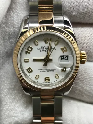 Rolex Datejust 179173 White Dial Automatic  Women's Watch