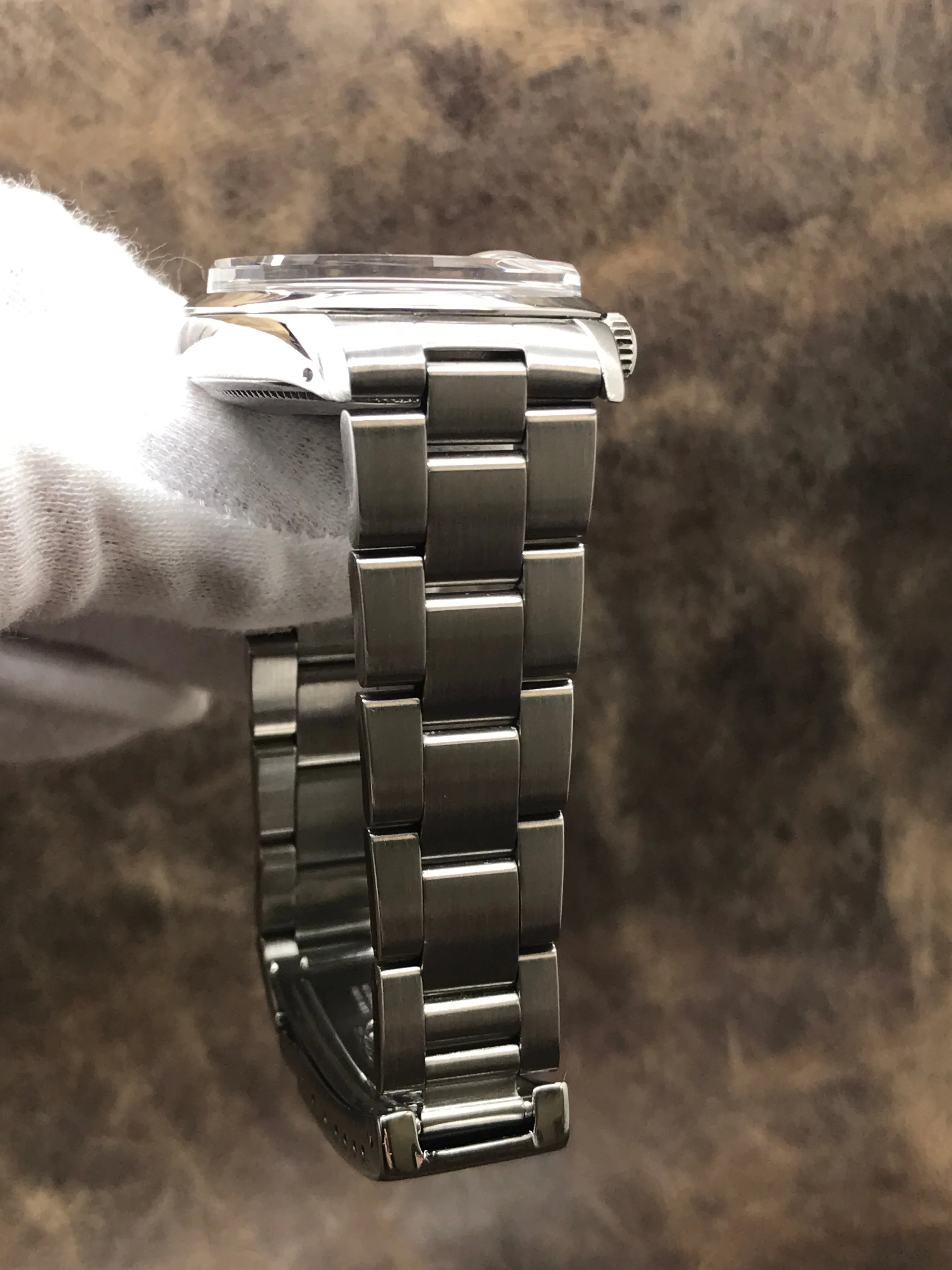 Rolex Oyster Perpetual Date 34mm 1500 RARE Blue Mosaic Dial Automatic Watch
