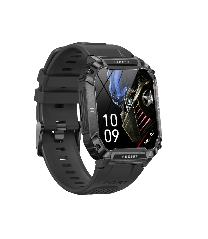 Rugged Smart Watch Large Dial for Men Android Compatible
