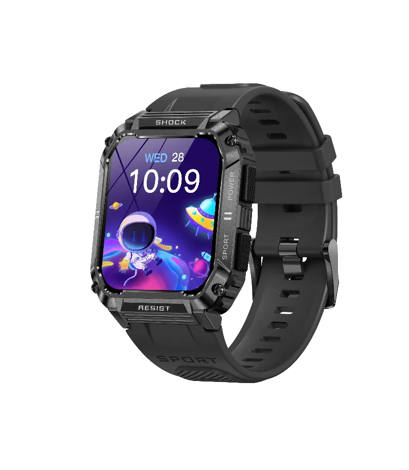 Rugged Smart Watch Large Dial for Men Android Compatible
