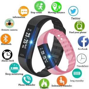 Schnoah Pedometer Smart Watch men women Time Date Display Wrist Watch Step Counter Montre Bluetooth Connection Clock pk Fitbits