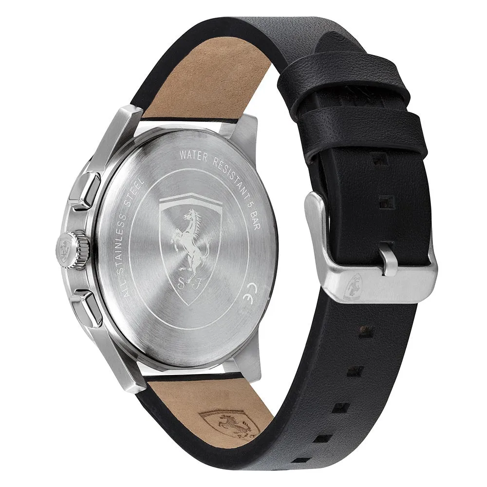 Scuderia Ferrari Grand Tour Black Leather Men's Multi-function Watch - 830805