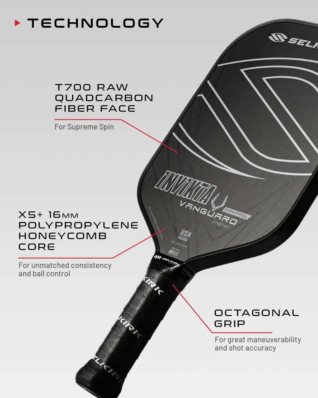 Selkirk Vanguard Control Epic Midweight Raw Carbon
