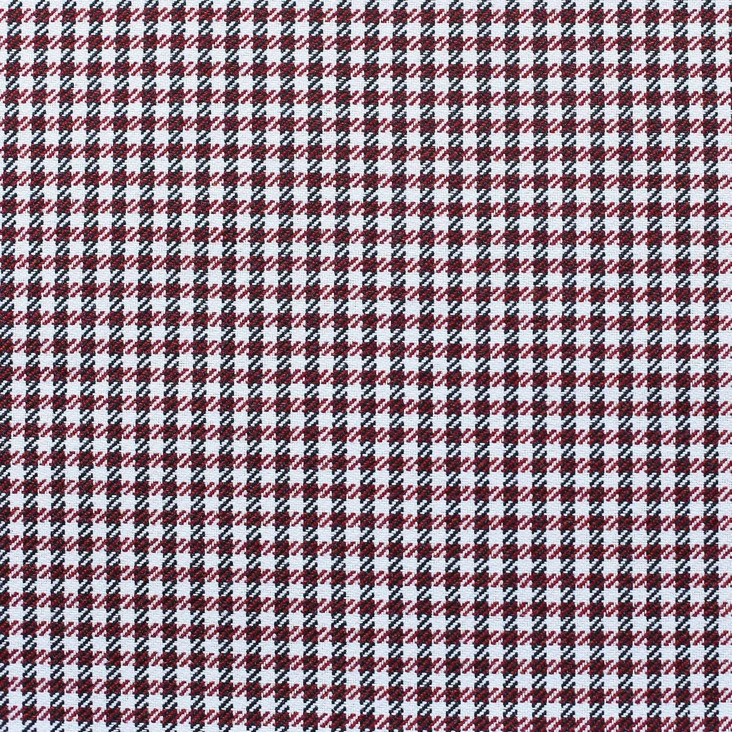 Set of 4 Red and Black Houndstooth Pillow Covers