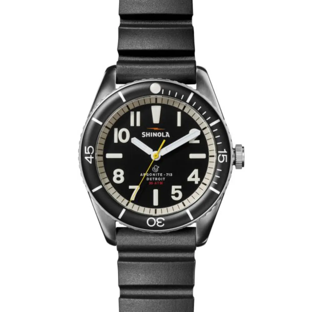 Shinola Duck 3H 42mm Rubber Strap Watch