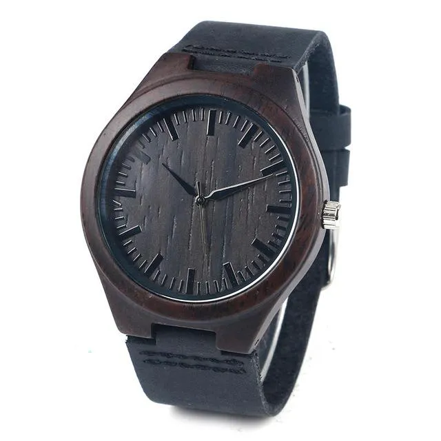 Simple Wood Watch Men's WristWatches Minimalist Design Original Wooden Bamboo Watch Male Wooden Clock Montre Homme Dropshipping