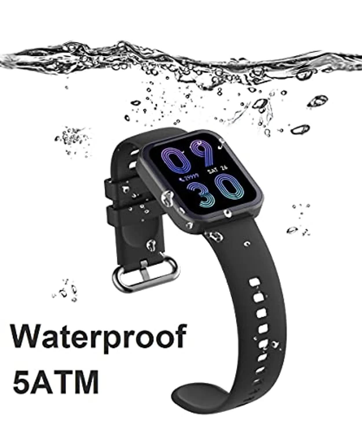 Smart Watch for Android Phones iPhone Compatible IP68 Waterproof Smartwatch Touch Screen Fitness Tracker Fitness Watch Heart Rate Monitor Blood Oxygen Smart Watches for Men Women