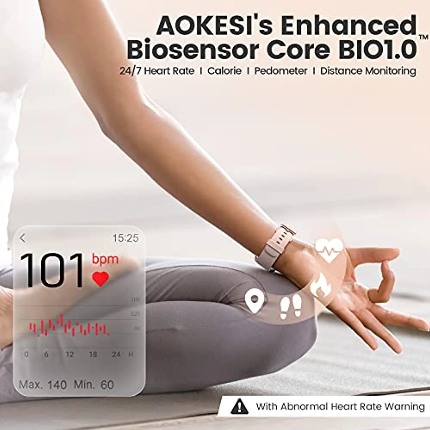 Smart Watches for Women, AOKESI Smartwatch with Alexa Built-in for Android Phones and iPhone Compatible, 5ATM Waterproof Activity Tracker with 24/7 Heart Rate, Blood Oxygen, Sleep Monitor, Watch Pink