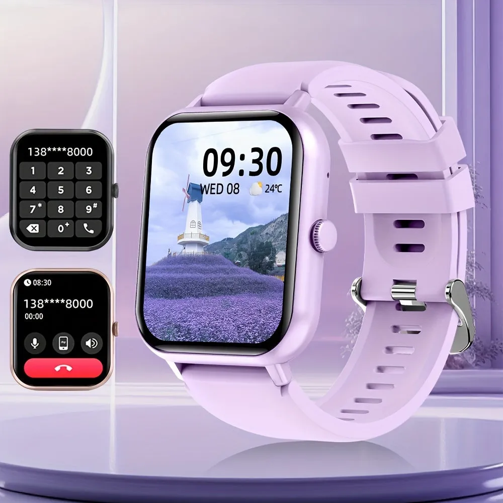 Smartwatch with 4.65cm Touchscreen, Multi-Sport Digital Call & SMS Capabilities, 230mAh Rechargeable Lithium Battery, PC Case, Electronic Drive - Fitness Tracker with Pedometer & 100  Exercise Modes- FS