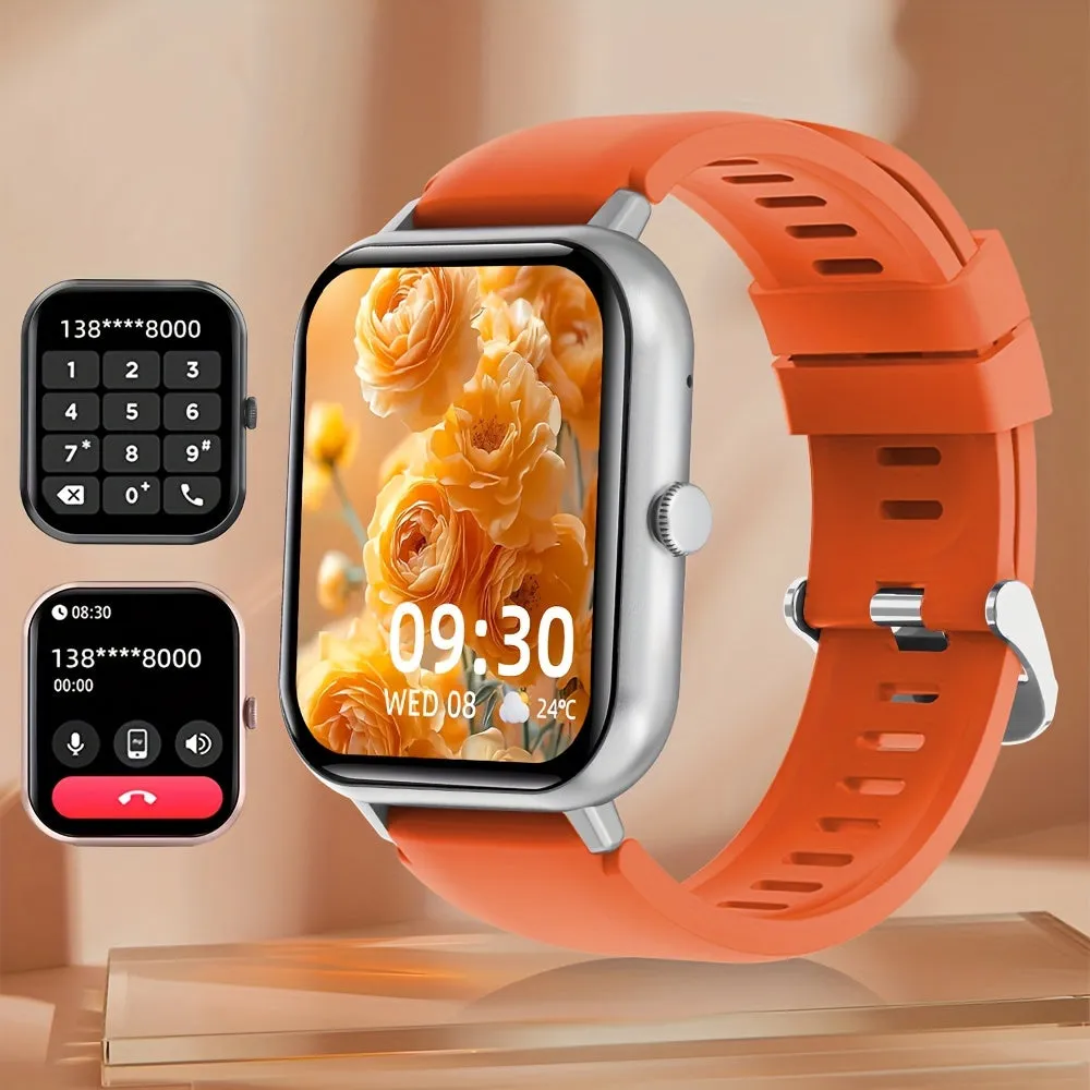 Smartwatch with 4.65cm Touchscreen, Multi-Sport Digital Call & SMS Capabilities, 230mAh Rechargeable Lithium Battery, PC Case, Electronic Drive - Fitness Tracker with Pedometer & 100  Exercise Modes- FS