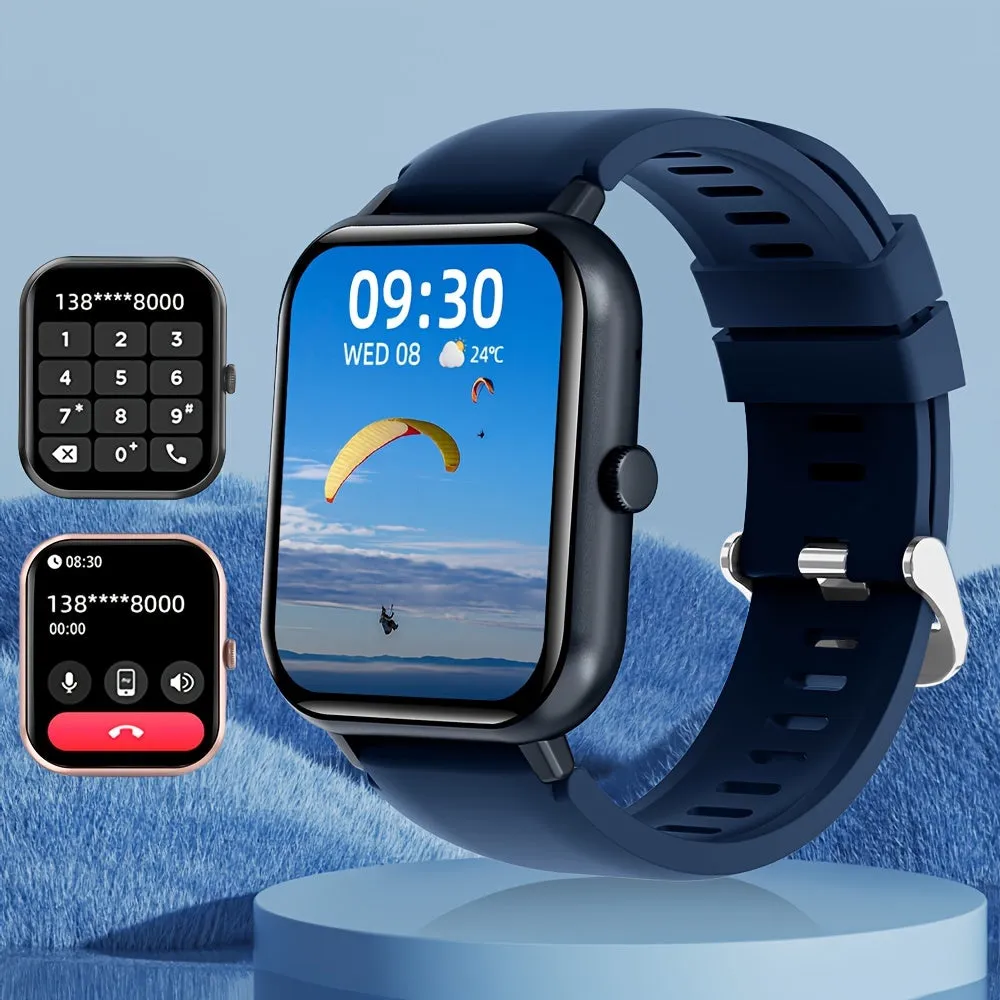 Smartwatch with 4.65cm Touchscreen, Multi-Sport Digital Call & SMS Capabilities, 230mAh Rechargeable Lithium Battery, PC Case, Electronic Drive - Fitness Tracker with Pedometer & 100  Exercise Modes- FS