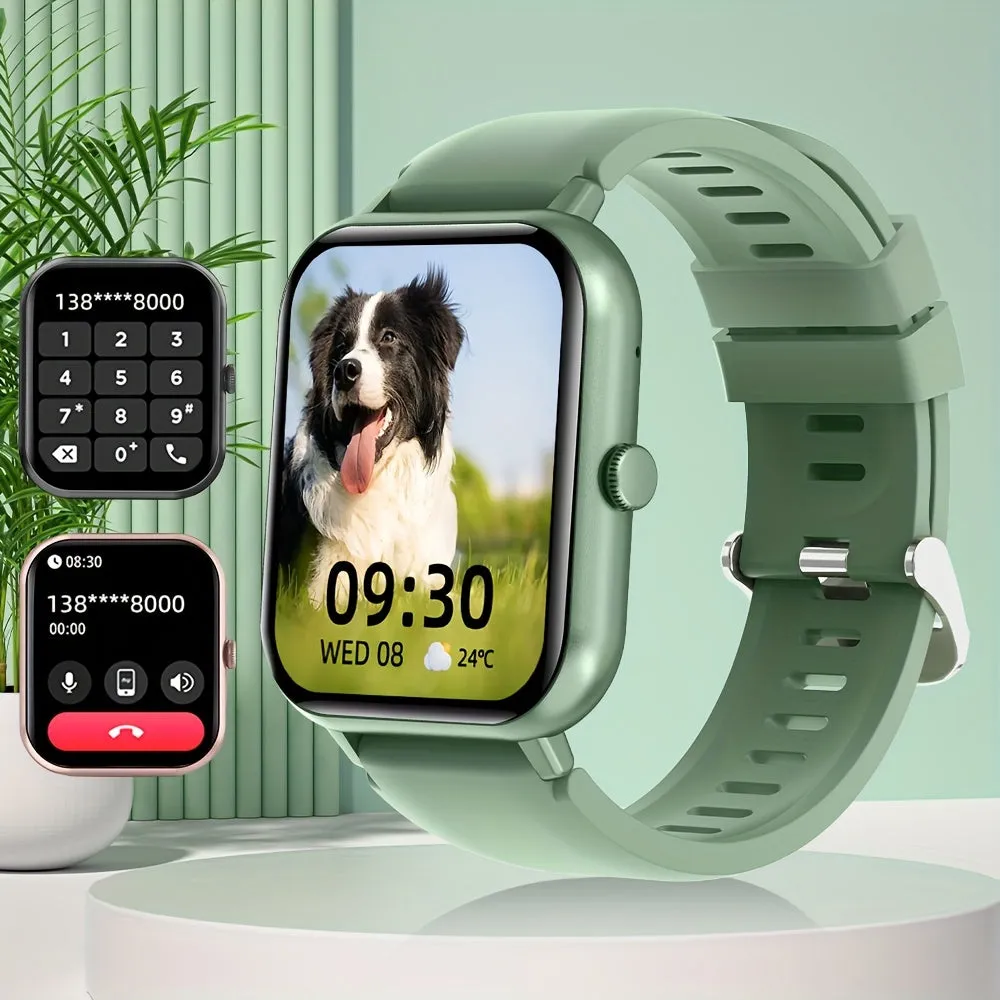 Smartwatch with 4.65cm Touchscreen, Multi-Sport Digital Call & SMS Capabilities, 230mAh Rechargeable Lithium Battery, PC Case, Electronic Drive - Fitness Tracker with Pedometer & 100  Exercise Modes- FS