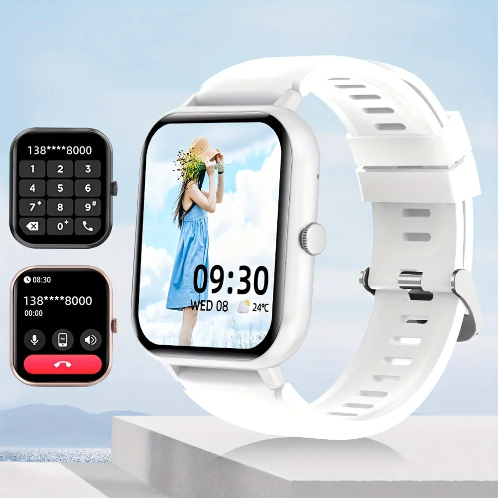 Smartwatch with 4.65cm Touchscreen, Multi-Sport Digital Call & SMS Capabilities, 230mAh Rechargeable Lithium Battery, PC Case, Electronic Drive - Fitness Tracker with Pedometer & 100  Exercise Modes- FS