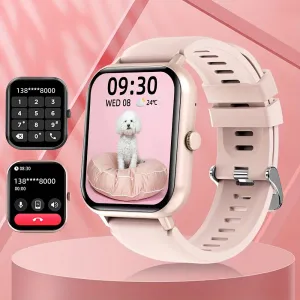 Smartwatch with 4.65cm Touchscreen, Multi-Sport Digital Call & SMS Capabilities, 230mAh Rechargeable Lithium Battery, PC Case, Electronic Drive - Fitness Tracker with Pedometer & 100  Exercise Modes- FS