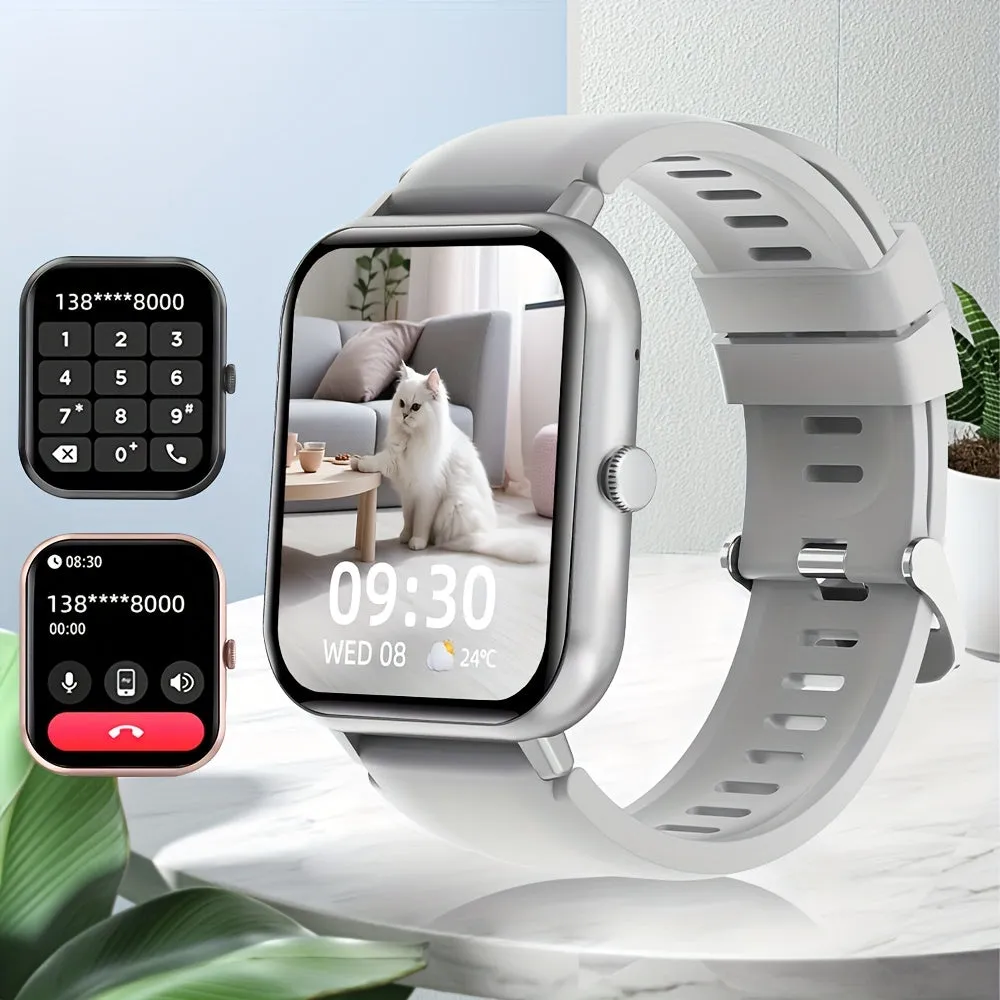 Smartwatch with 4.65cm Touchscreen, Multi-Sport Digital Call & SMS Capabilities, 230mAh Rechargeable Lithium Battery, PC Case, Electronic Drive - Fitness Tracker with Pedometer & 100  Exercise Modes- FS