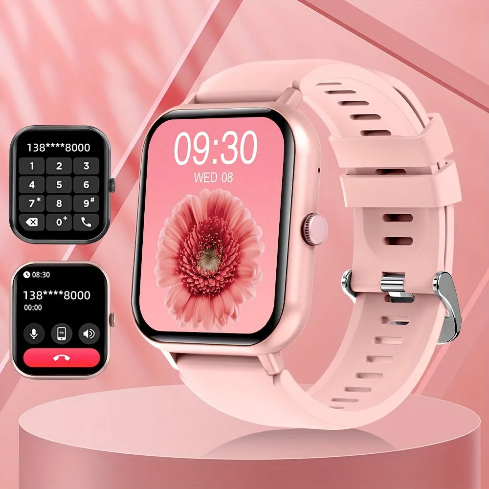 Smartwatch with 4.65cm Touchscreen, Multi-Sport Digital Call & SMS Capabilities, 230mAh Rechargeable Lithium Battery, PC Case, Electronic Drive - Fitness Tracker with Pedometer & 100  Exercise Modes- FS