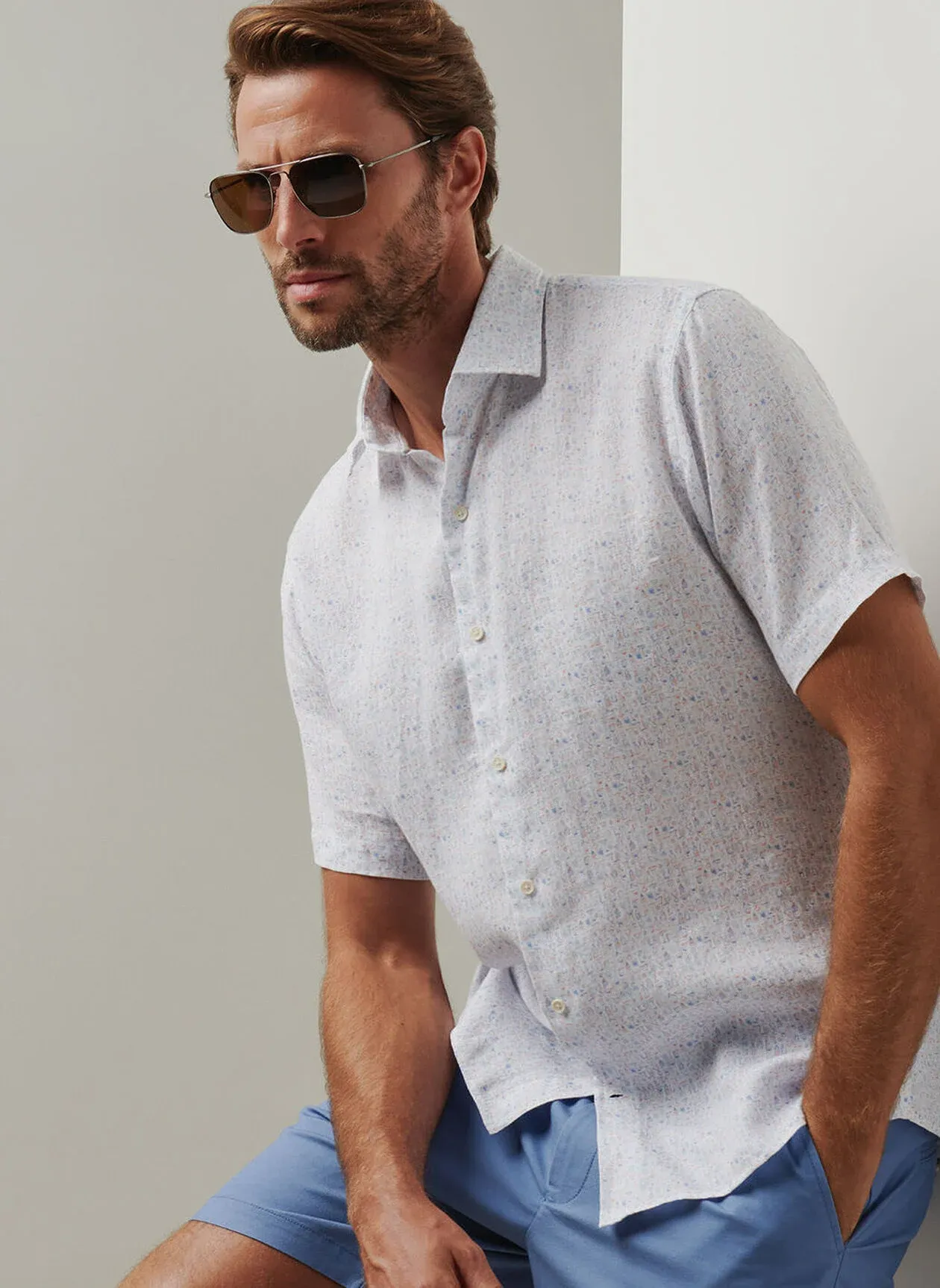 SOIREE LINEN SHIRT - MULTI