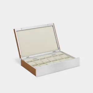 SPENCE 12 WATCH BOX - TAN / GREY