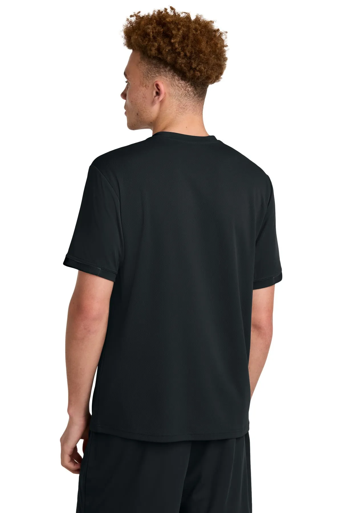 Sport-Tek Club Short Sleeve Crew ST440 Black/ Black