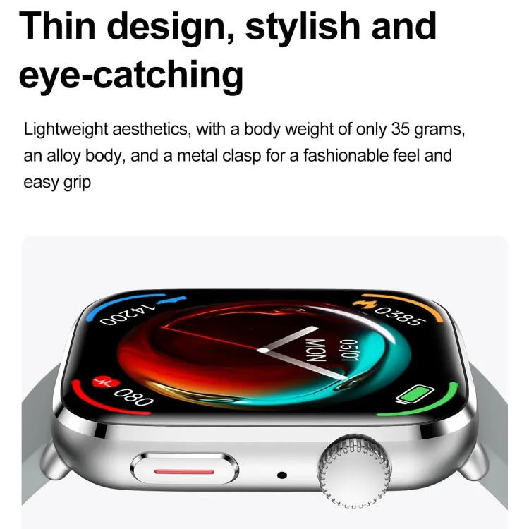 T92 1.81 inch IPS Square Screen Smart Watch, Heart Rate / Blood Oxygen / Blood Pressure(Grey)