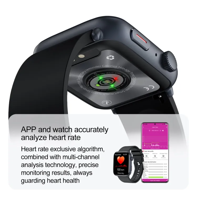 T92 1.81 inch IPS Square Screen Smart Watch, Heart Rate / Blood Oxygen / Blood Pressure(Grey)