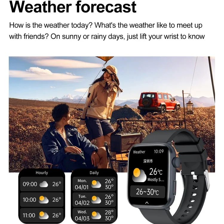 T92 1.81 inch IPS Square Screen Smart Watch, Heart Rate / Blood Oxygen / Blood Pressure(Grey)