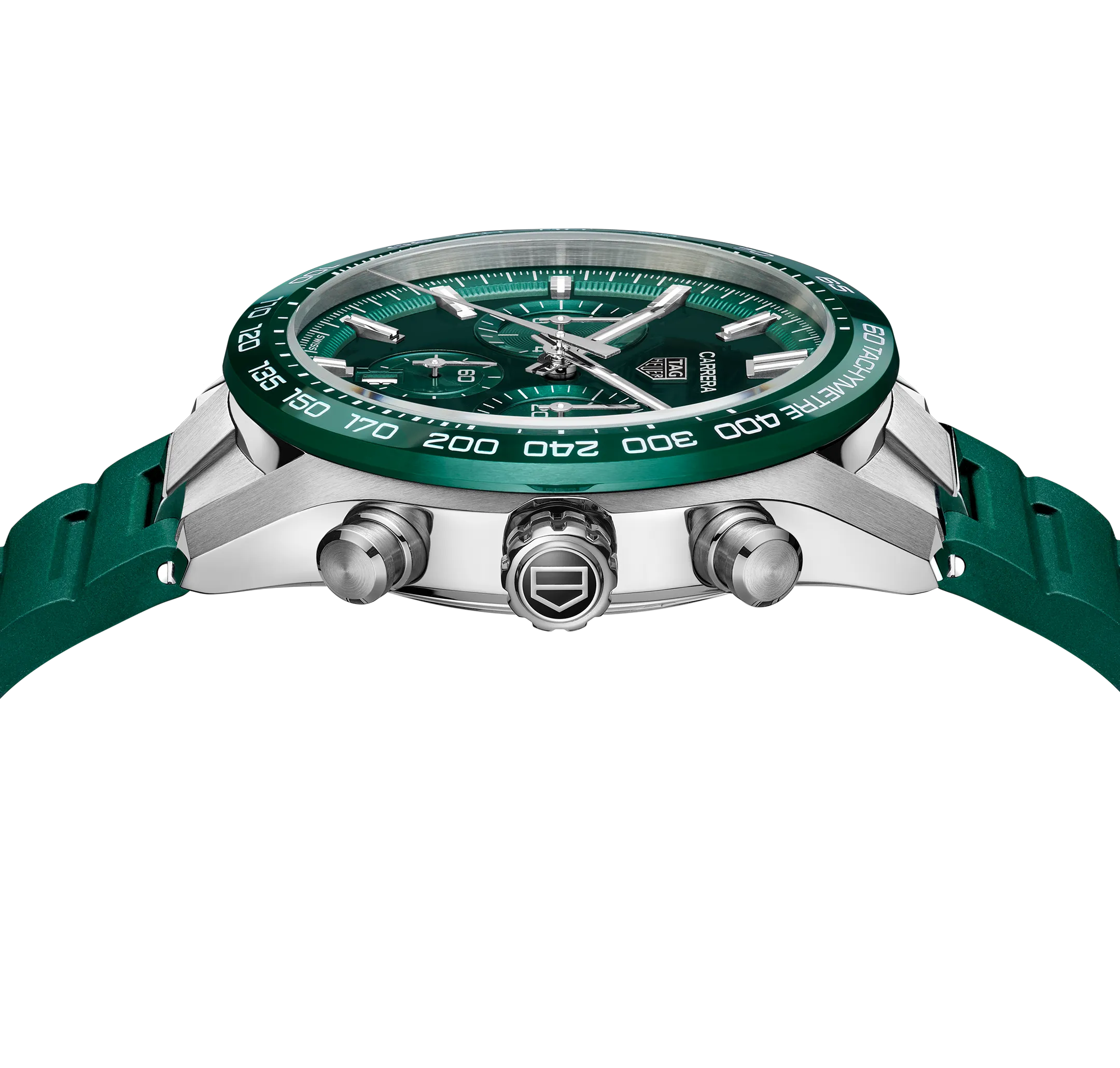 TAG Heuer Carrera Chronograph Watch with a Green Dial